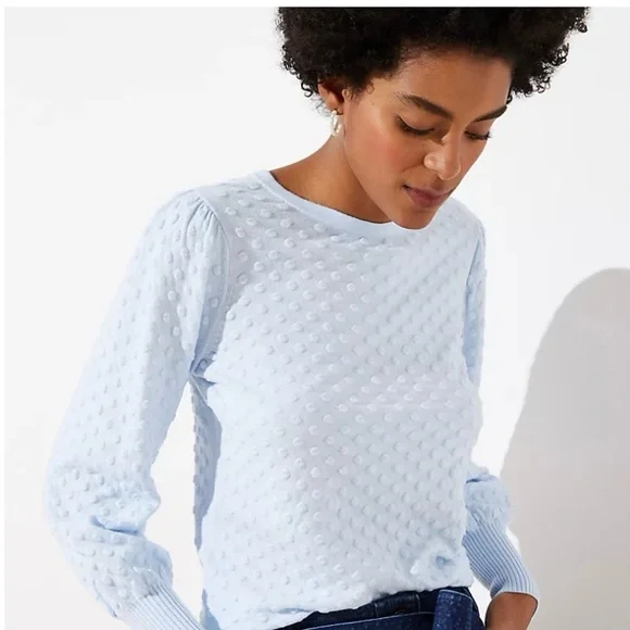 SOLD ❤️Loft Bubble Sweater in Blue🦋 - Picture 2 of 10